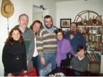 Grupo de amigos en casa de Paula