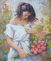 se�orita con rosas